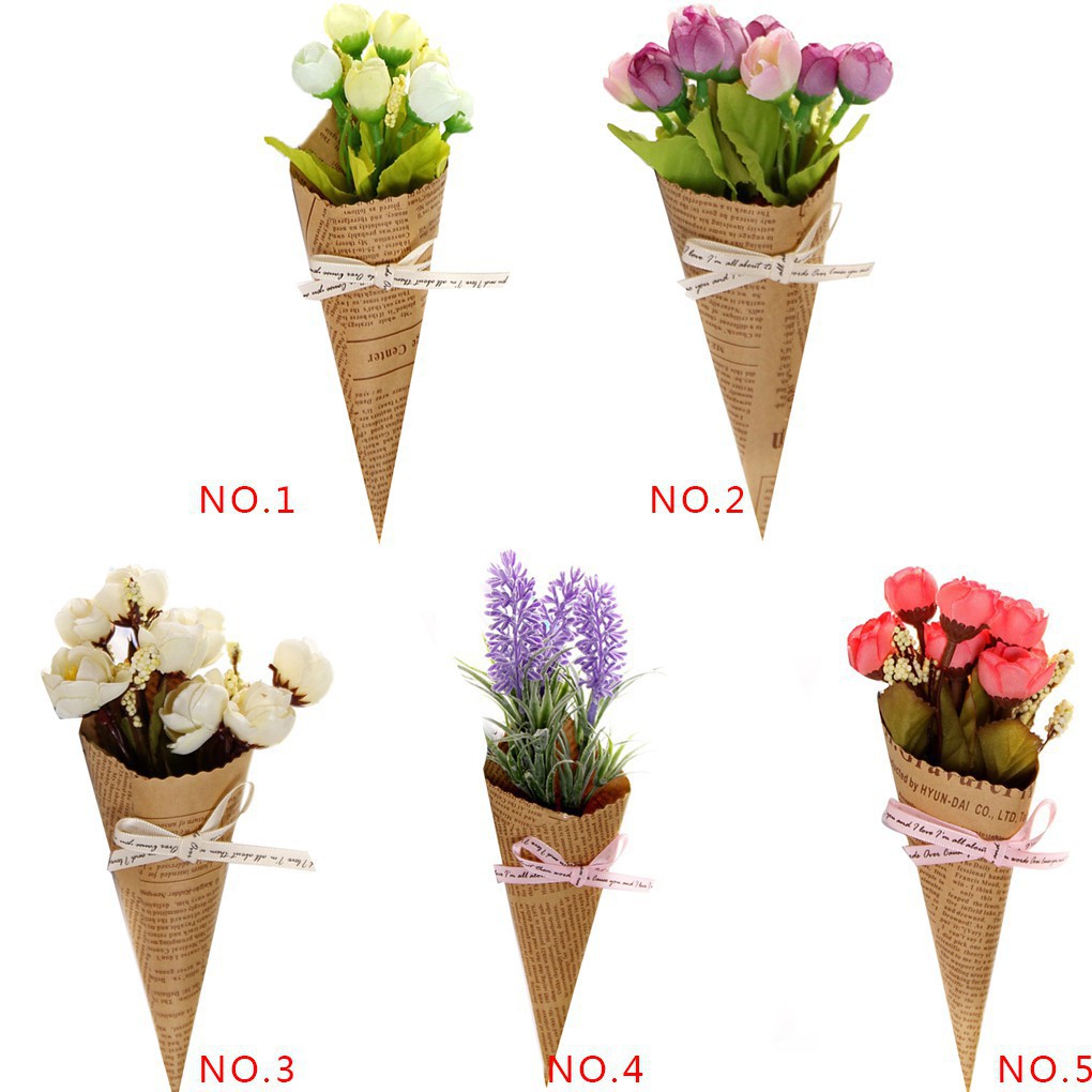1 Bó Hoa Giả Trang Trí Nhà , Hoa Hồng Giấy Nâu , Hoa Giả , Đạo Cụ Chụp Hình