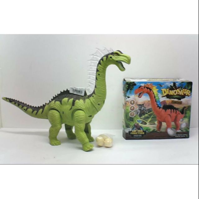 [KHO ĐỒI CHƠI TRẺ EM] Hộp Khủng Long Pin Cổ Dài, Đẻ Trứng