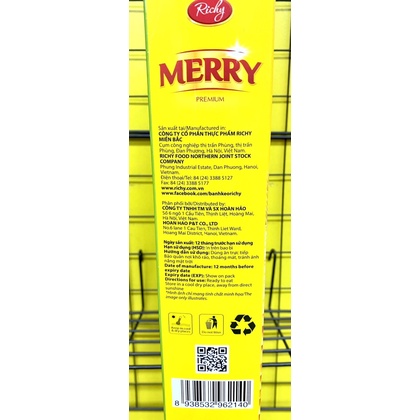 Bánh quy sữa vị dừa Merry hộp 330g