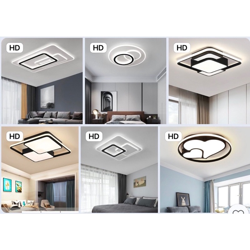 Đèn ốp trần 3 chế độ trang trí phòng khách,phòng ngủ phi 450 -500mm