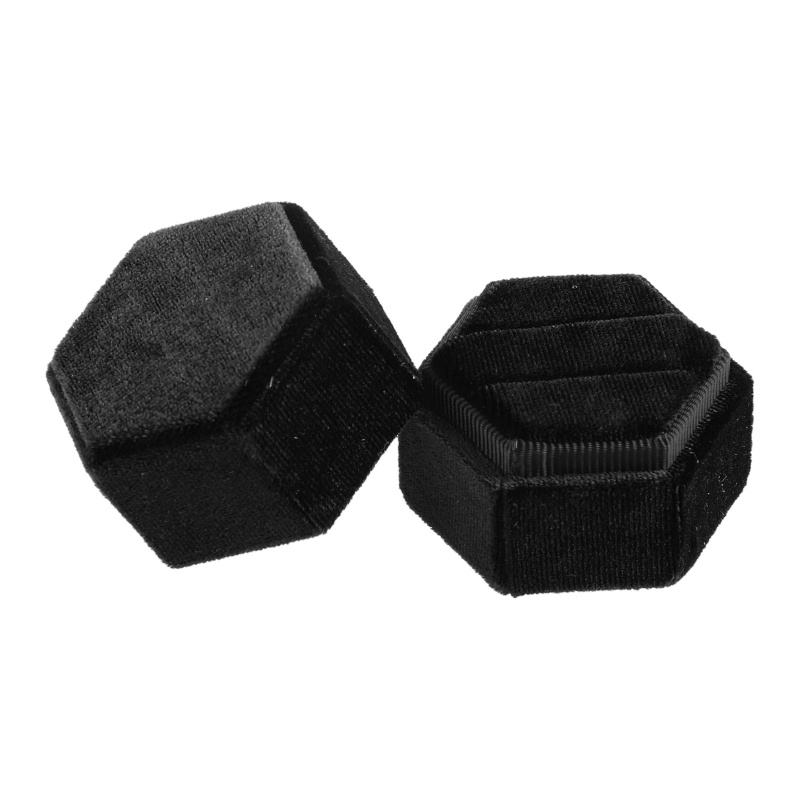 Flgo Hộp Đựng Nhẫn Cưới / Đính Hôn Bằng Nhung Hai Ngăn