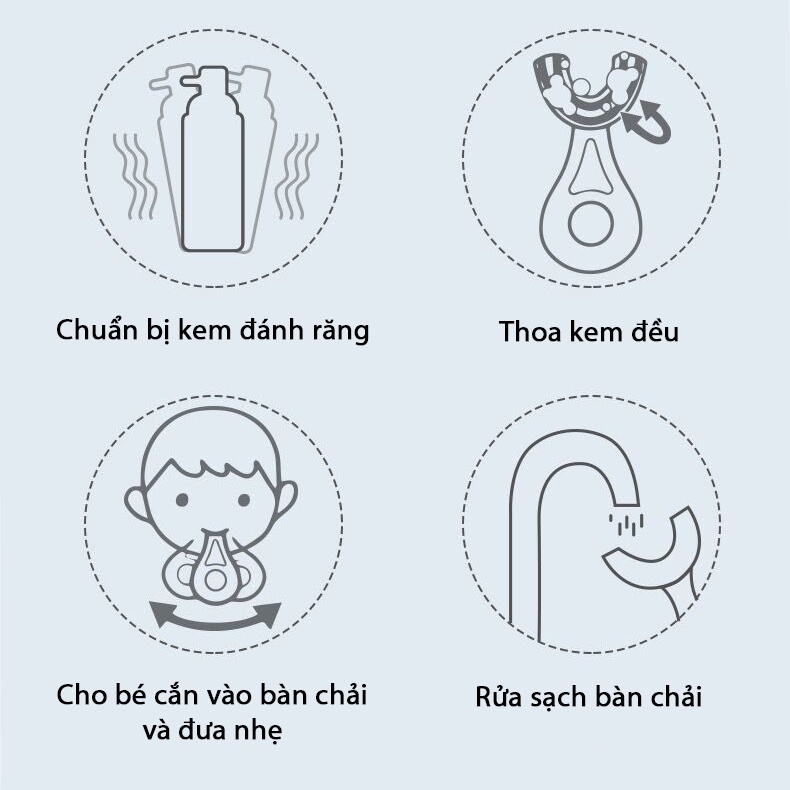 Bàn chải chữ U cho bé, bàn chải đánh răng trẻ em