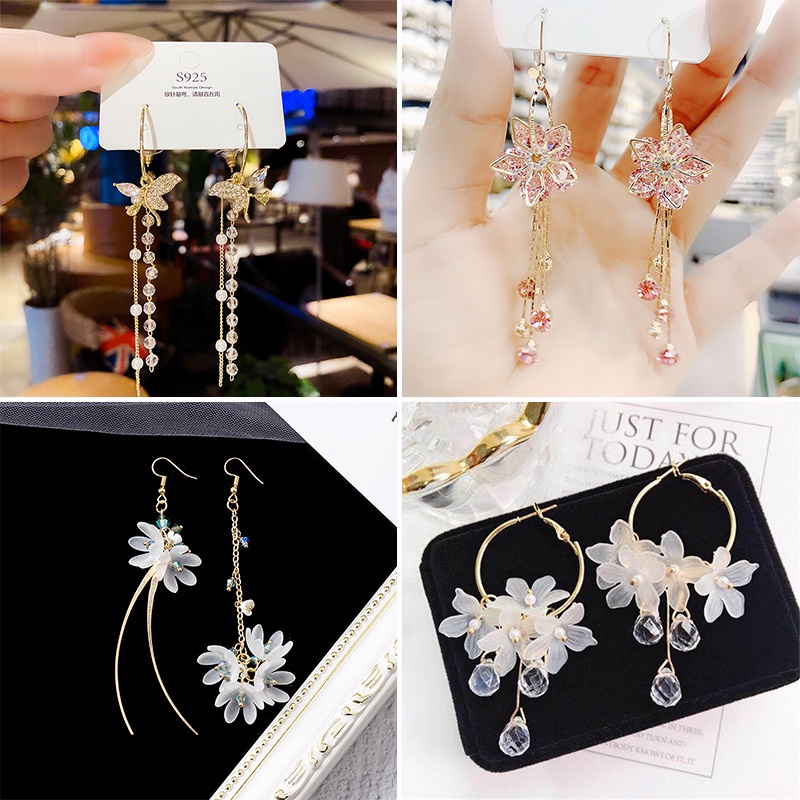 Khuyên tai RINHOO FRIENDSHIP tua rua nhẹ thời trang sang trọng cho nữ