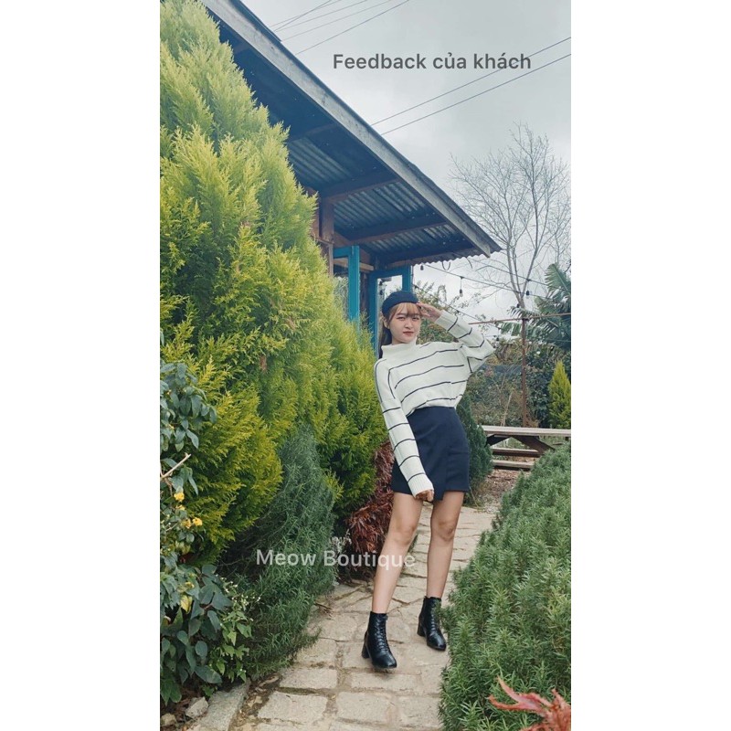 [Hình thật tự chụp] Váy chữ A vạt vuông công sở nữ Meow Boutique | BigBuy360 - bigbuy360.vn