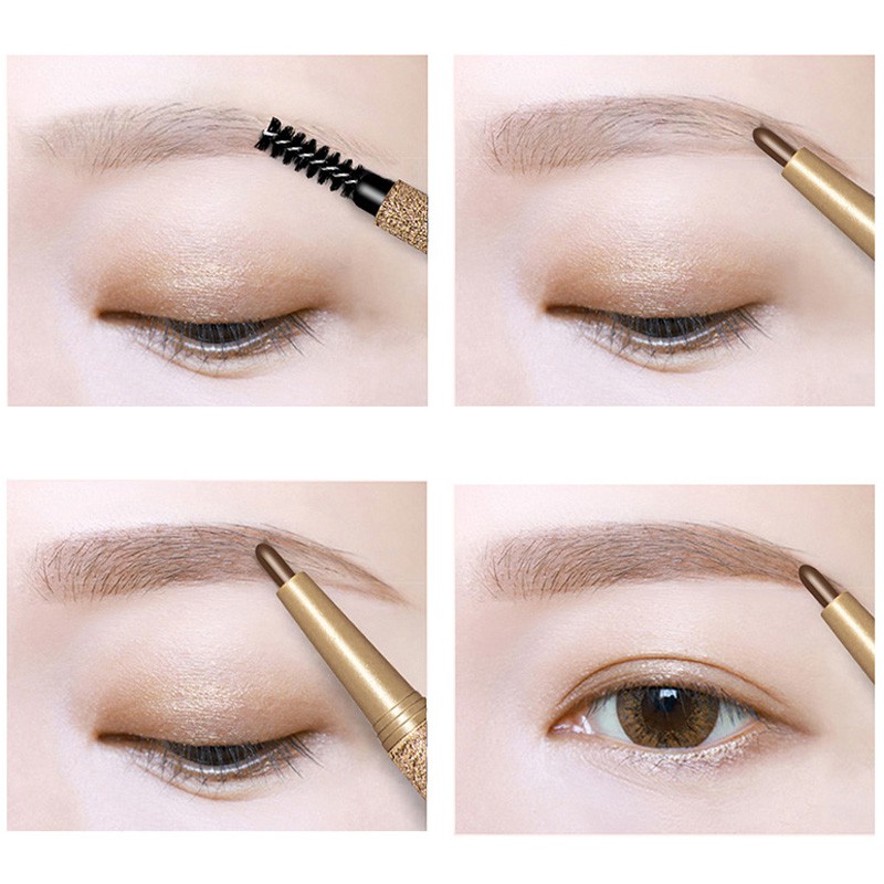 Bộ chì kẻ lông mày 3in1 Novo kèm 3 lõi phụ CN45, Bộ chì mày định hình 3 kiểu Novo Fashion Brow