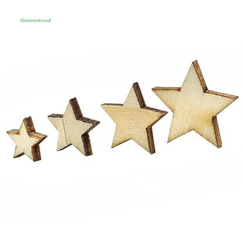Set 100 Cúc Gỗ Hình Ngôi Sao Xinh Xắn Dùng Để Trang Trí Đồ Thủ Công