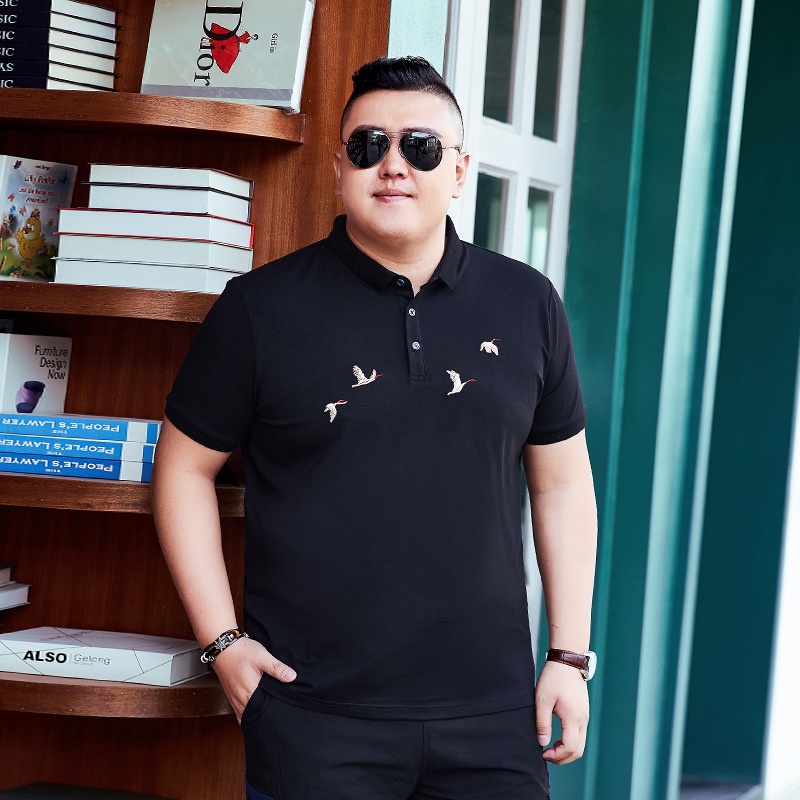 Áo thun nam big size có cổ từ 85 - 130KG thương hiệu Bigsizevn, Áo polo nam big size In tứ hạc