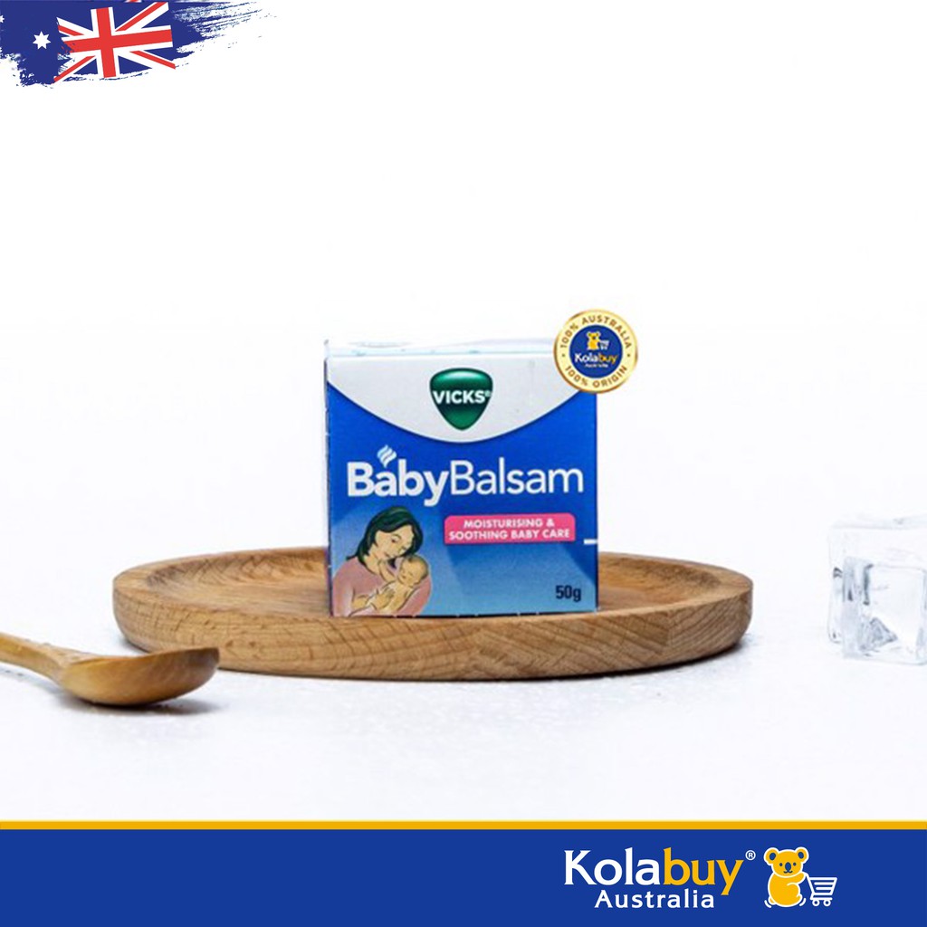 Dầu bôi ấm ngực của Úc Vicks Baby Balsam Decongestant Chest Rub 50g