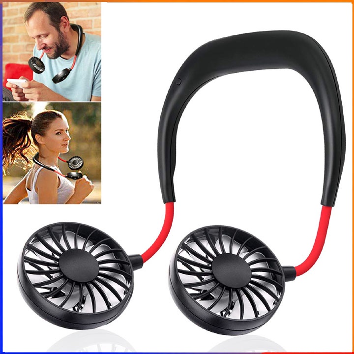 Quạt đeo cổ mini tích điện siêu tiện lợi