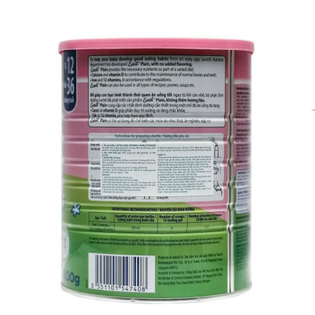 Sữa eveil 2 lon 400g hạn 11/2021 của tập đoàn lactel của Pháp siêu sịn dùng cho 1 tuổi trở lên