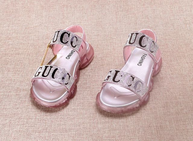 (Free ship) Sandal/dép quai hậu bé gái Gucc, có đèn phát sáng, size 21-25