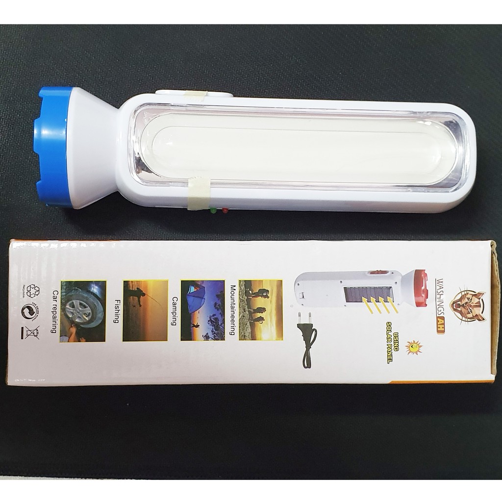 Đèn pin cầm tay 2 chế độ WS-4316 Pin sạc năng lượng mặt trời