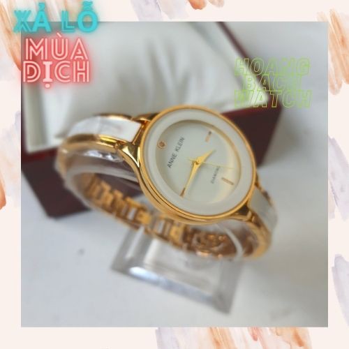 Đồng hồ nữ ANNE KLEIN 1099HB dây đính đá , chống thấm nước