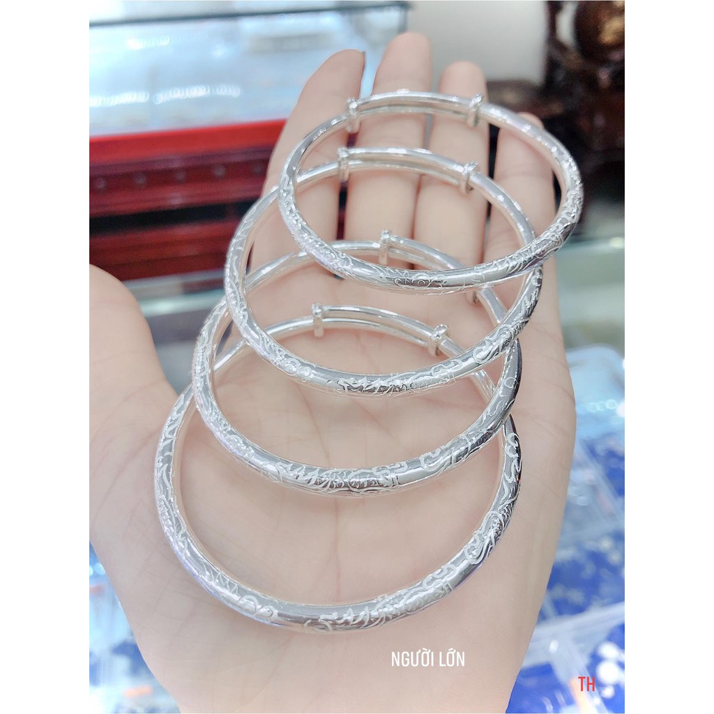 Free ship vòng tay nữ chạm bạc ta về nhiều giá ctv