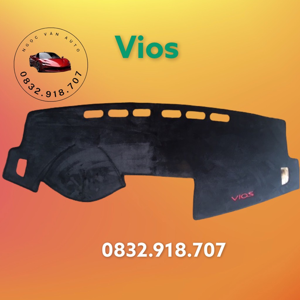 Thảm Taplo nhung Vios 2014-2018 (Nhung Lông Cừu 3 Lớp)