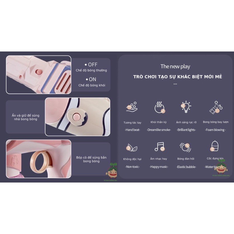 Súng bắn bóng đàn hồi tạo khói hottrend❤️Đồ chơi giáo dục sớm Đậu Đậu