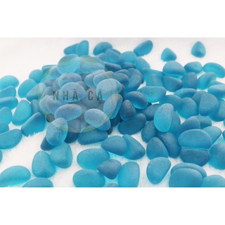 200g Đá Xanh Biển Phủ Mờ Trang Trí Bể Cá Cây Cảnh Không Gian Sống Nhà Ở