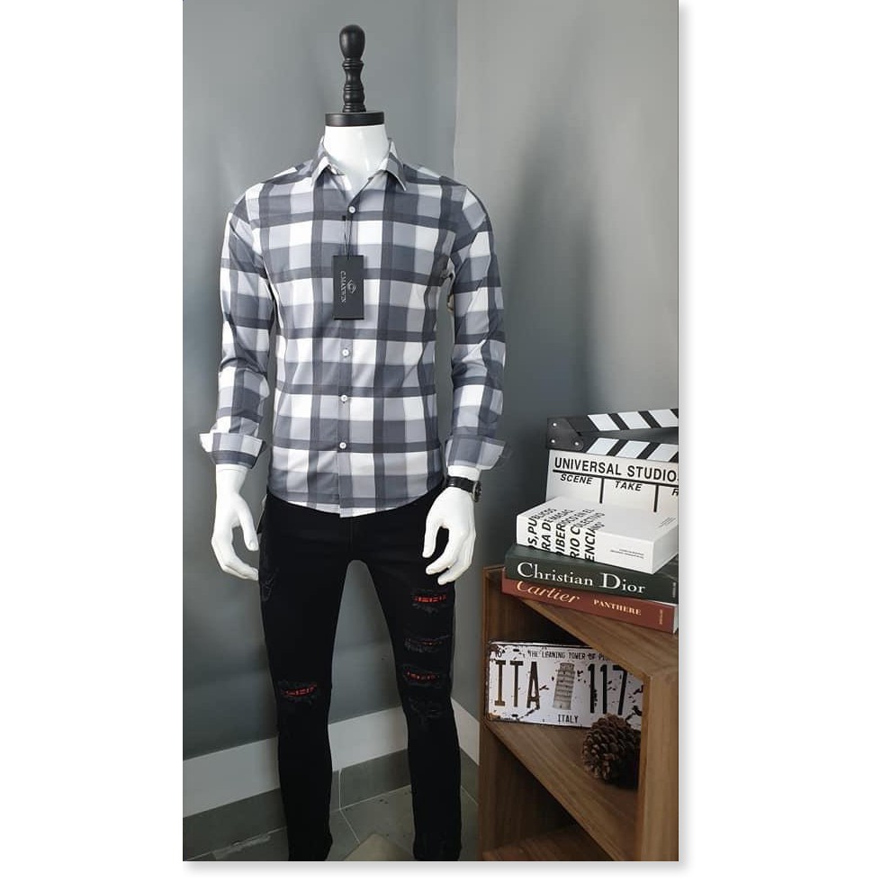 Áo sơ mi nam kẻ sọc thời trang HHP phong cách ảnh thật