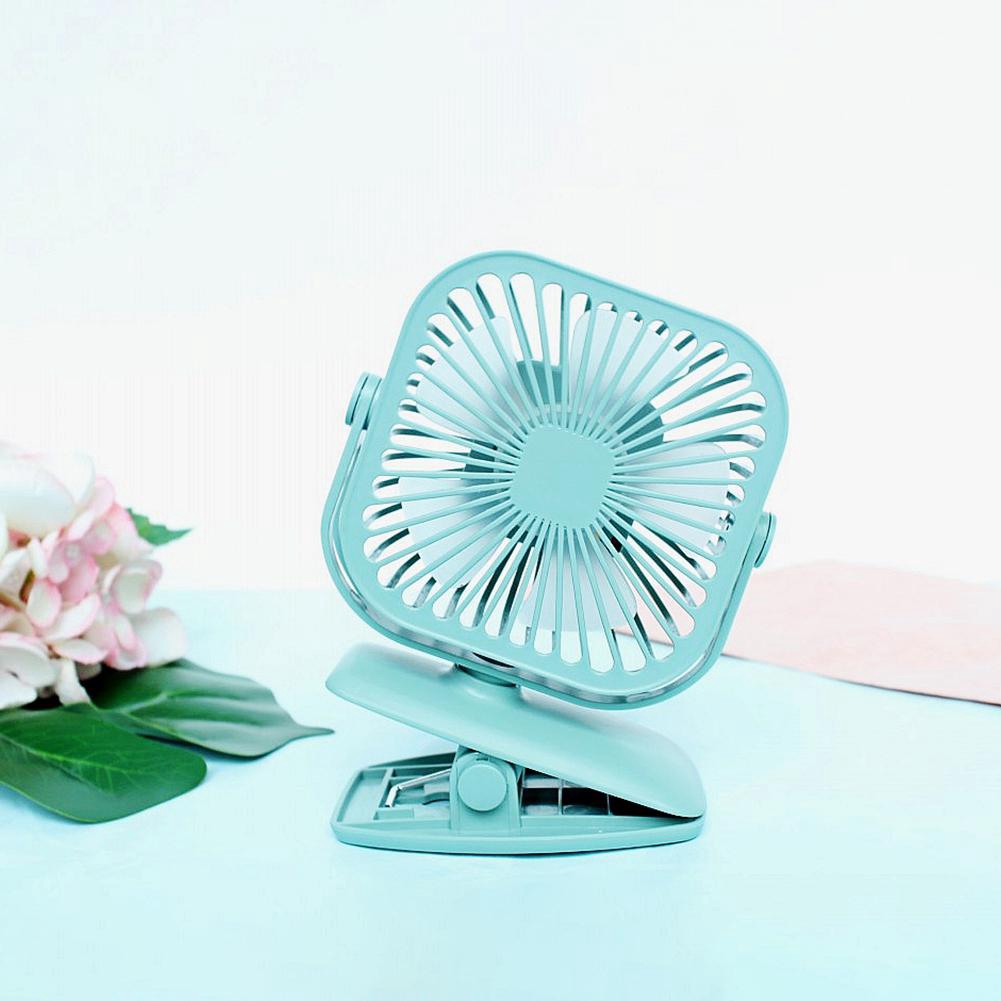 Quạt sạc USB mini hình vuông có kẹp tiện lợi