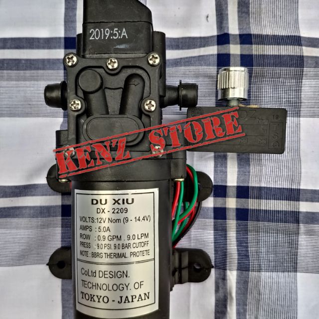 Bộ máy bơm mini 12v giá rẻ kèm chiết áp điều chỉnh lực bơm