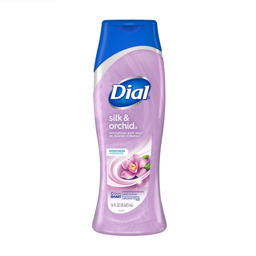 Sữa tắm Dial Silk &amp; Orchid 473ml Mỹ, sữa tắm dưỡng ẩm - Hàng nhập khẩu