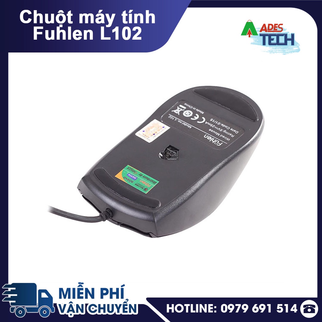 Chuột Máy Tính Có Dây Fuhlen L102 Kết nối USB | Chuột Văn Phòng Fuhlen Chính Hãng
