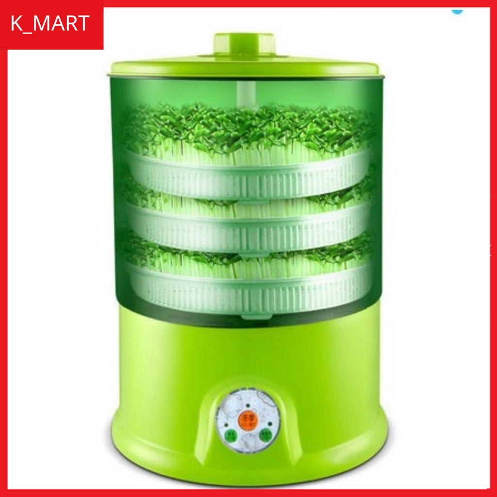 Máy làm giá đỗ gieo mầm tự động bằng điện 3 tầng Connie A323B .Đảm bảo vệ sinh [ K_MART Siêu thị tiện ích gia đình ]