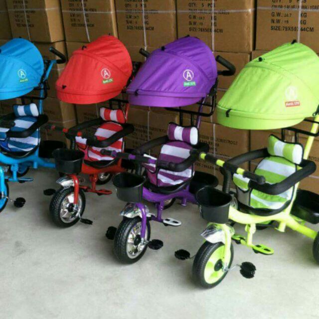 Xe đẩy 3 bánh có mái che