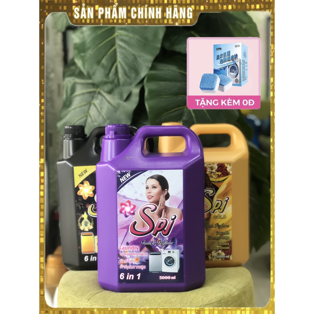 Nước Giặt Xả SPJ 6 In 1 Thái Lan can 5000ml