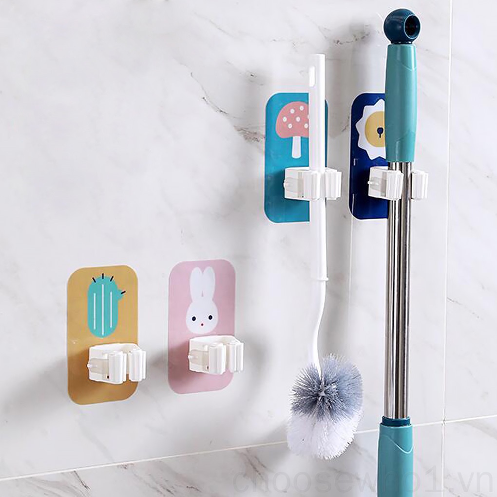 Móc treo cây lau nhà gắn tường họa tiết hoạt hình