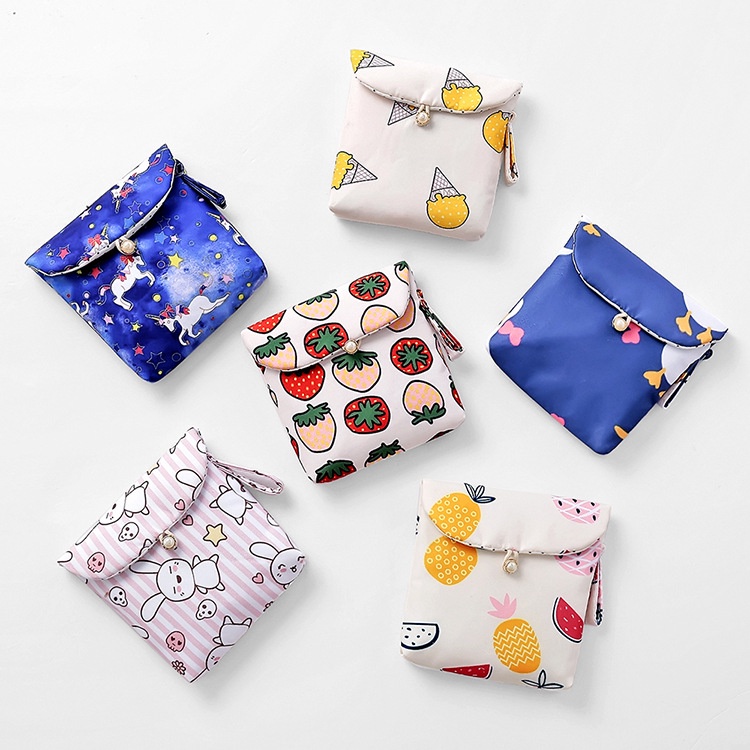 Túi Đựng Băng Vệ Sinh Bằng cotton Dễ Thương Tiện Dụng Cho Nữ