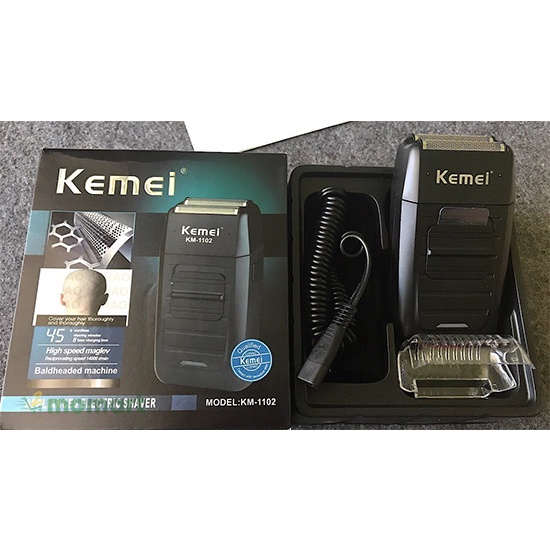 Máy Cạo Râu,Cạo khô  Kemei Km1102 Siêu Sạch Tiện Lợi Khi Sử Dụng