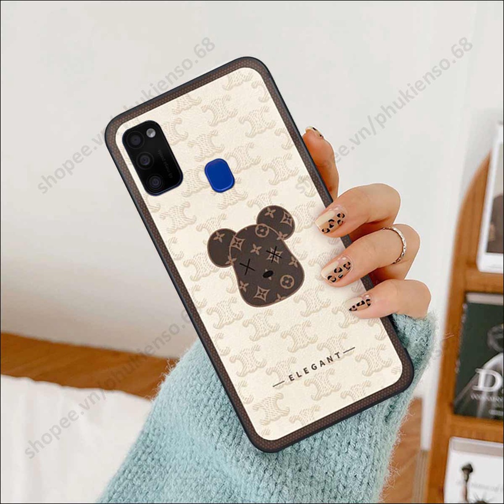 Ốp lưng điện thoại Samsung M21 / M30s elegant, gấu be@rbrick cao cấp, vỏ ốp rẻ đẹp
