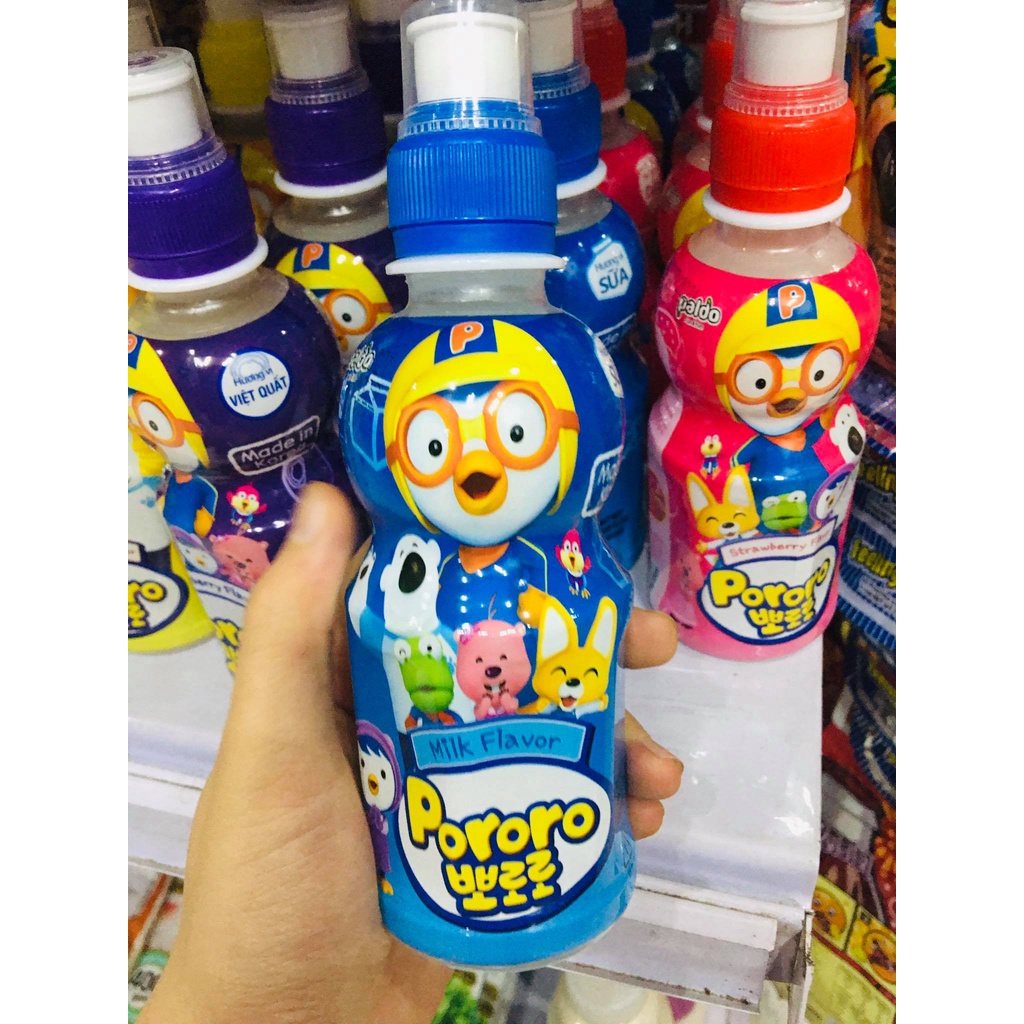 NƯỚC UỐNG TRẺ EM PORORO ĐỦ VỊ CHAI 235ML