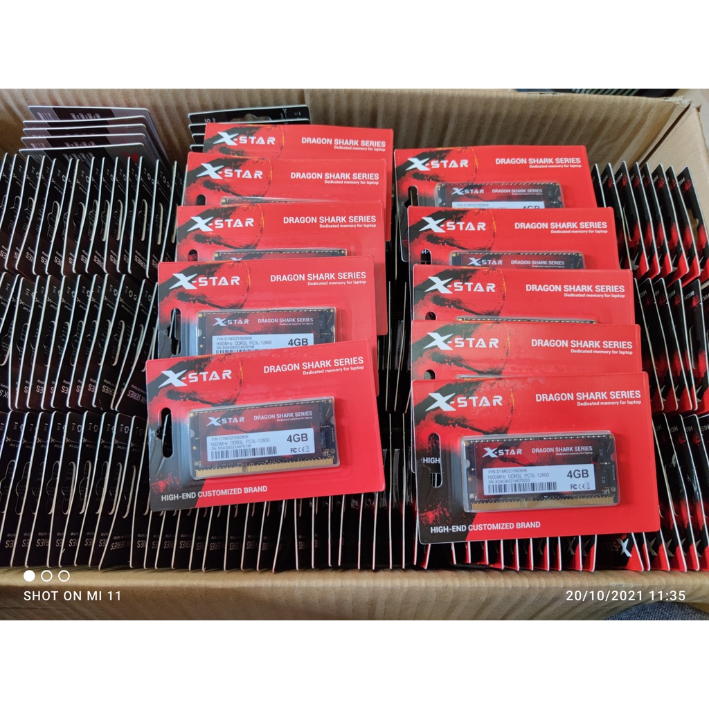 Ram Laptop DDR3L XSTAR 4GB/ 8GB bus 1600 bảo hành chính hãng 36 tháng