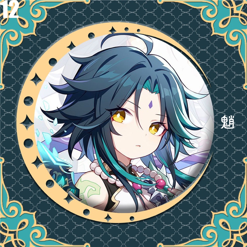 Huy Hiệu Va Chạm Nahida Nilou Hutao Xiao Zhongli Genshin