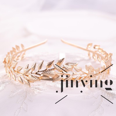 GETNOIVAS Cài tóc hình chiếc lá đính đá thanh lịch dành cho nữ