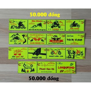 logo phượt combo 15 logo phản quang phiên bản 2019