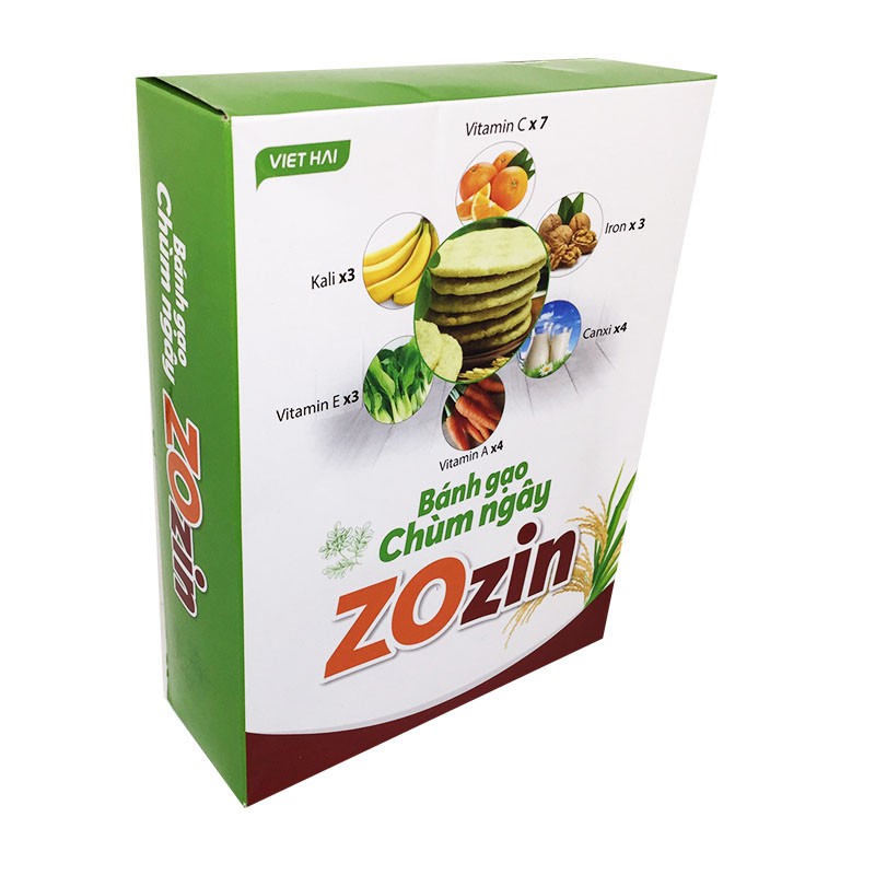 Bánh gạo lứt chùm ngây Zozin 110g/ hộp 14 gói