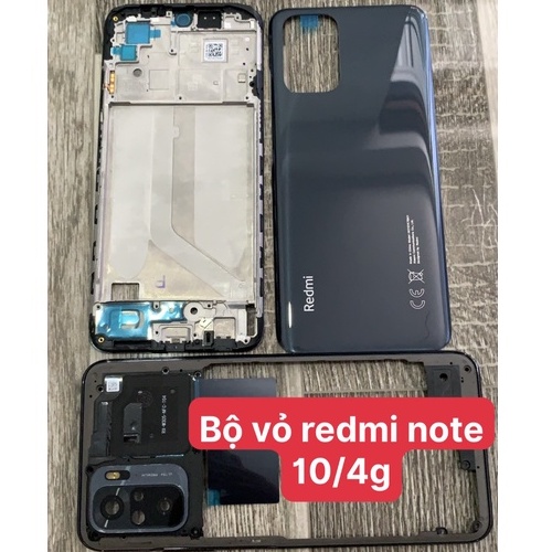 Bộ vỏ Xiaomi Redmi Note 10 4G, hàng đẹp nấu máy chuẩn