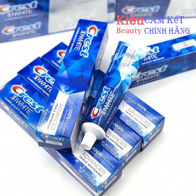 Kem Đánh Răng CREST 3D WHITE ADVANCED của Mỹ 158G