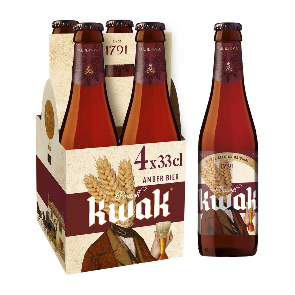Lốc 4 Chai Bia Pauwel Kwak 8,4%