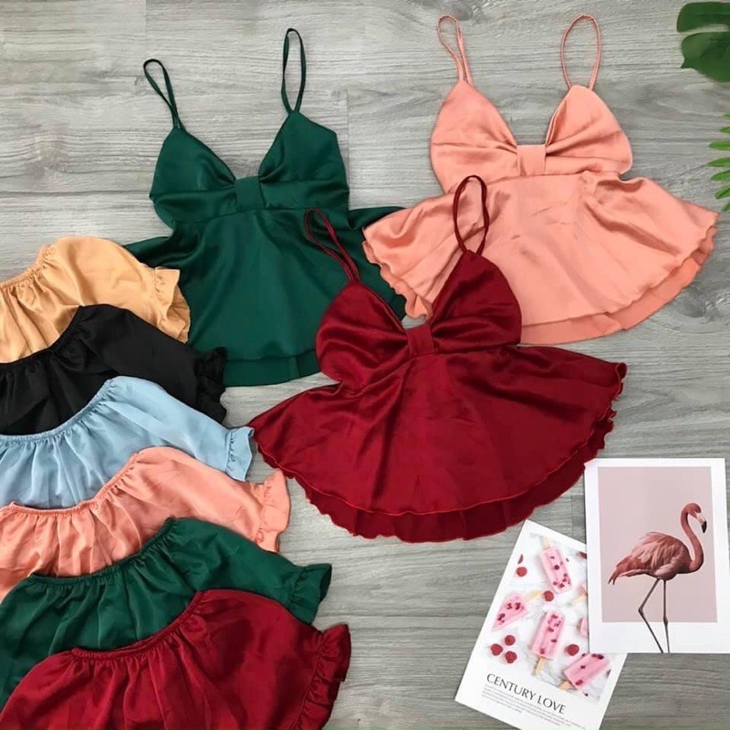SET BỘ NGỰC NƠ QUẦN BÈO LỤA SATIN SIÊU MỀM MỊN ( HÌNH THẬT + CÓ SẴN ) | BigBuy360 - bigbuy360.vn