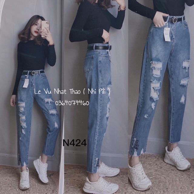 🌼 QUẦN JEANS BAGGY RÁCH CÀO - 179k 🌼