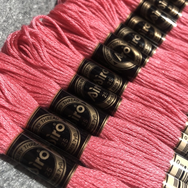 Chỉ thêu cotton airo theo set