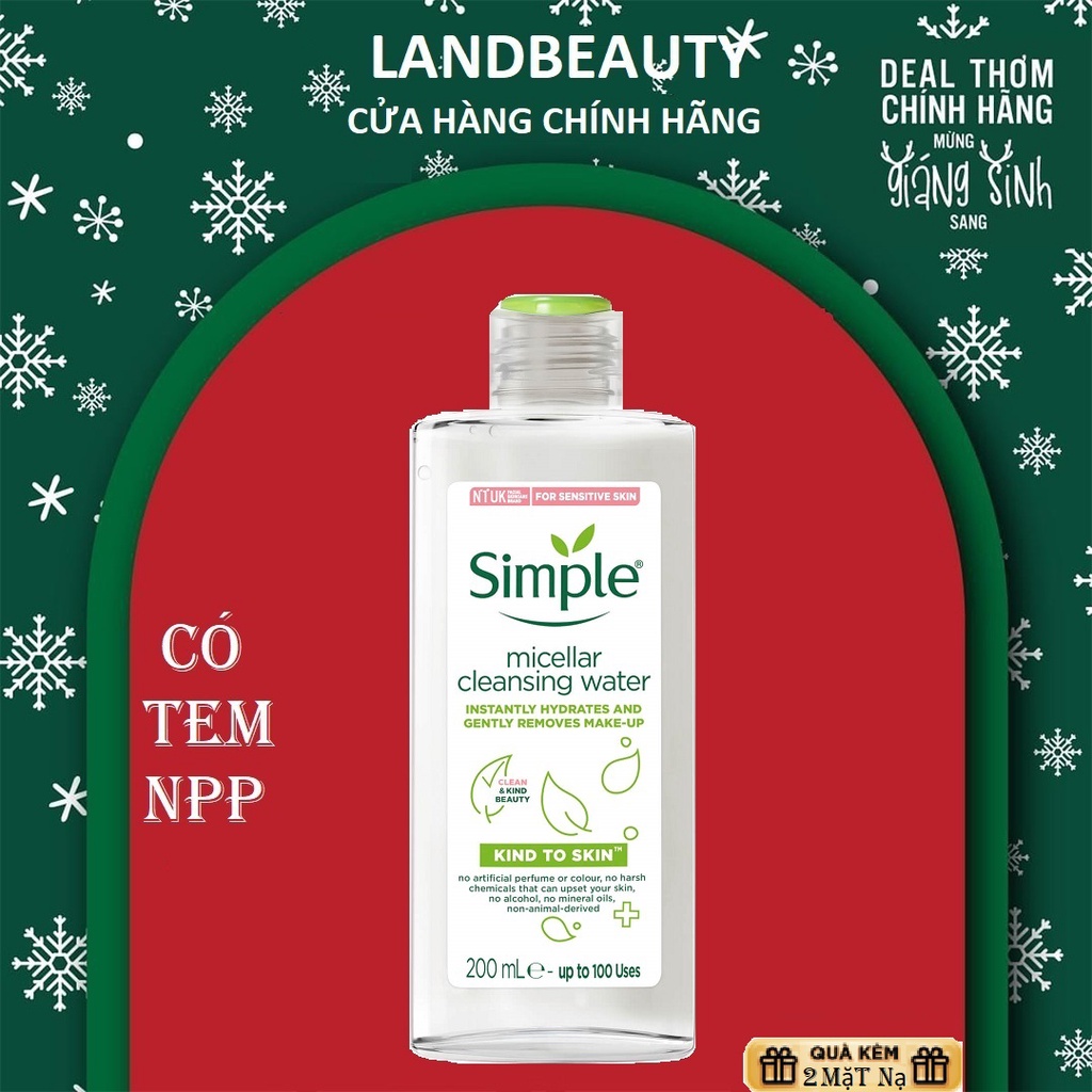 Nước Tẩy Trang Simple Micellar Cleansing Water 200ml