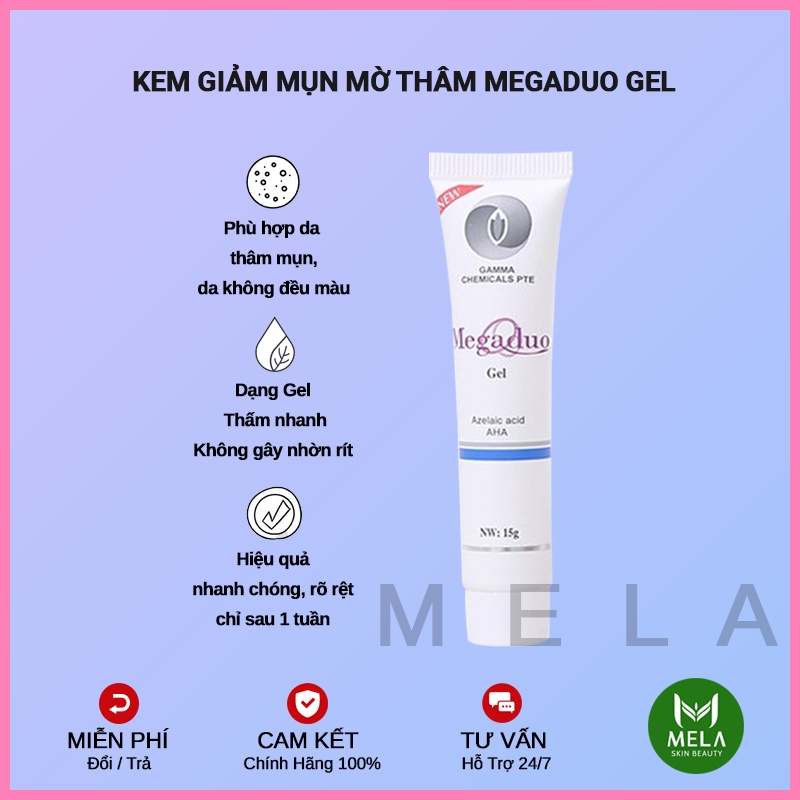 ✅[CHÍNH HÃNG] Gamma Megaduo Gel Giảm Mụn, Mờ Thâm 15G