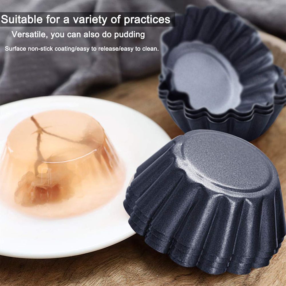 Set 10 Khuôn Làm Bánh Tart Mini Bằng Thép Carbon Chống Dính Nhiều Màu Có Thể Tái Sử Dụng