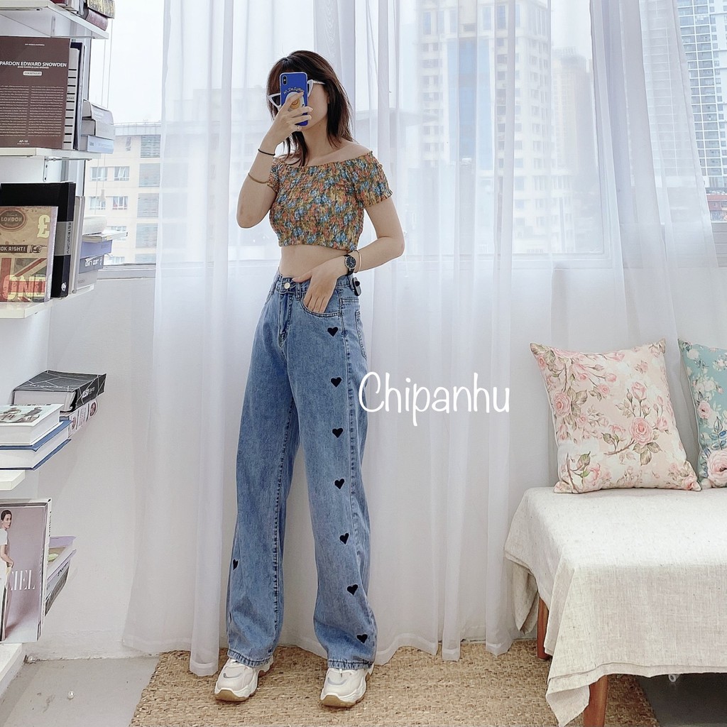 QUẦN BÒ SUÔNG QBS8818-QBS XANH TRÁI TIM