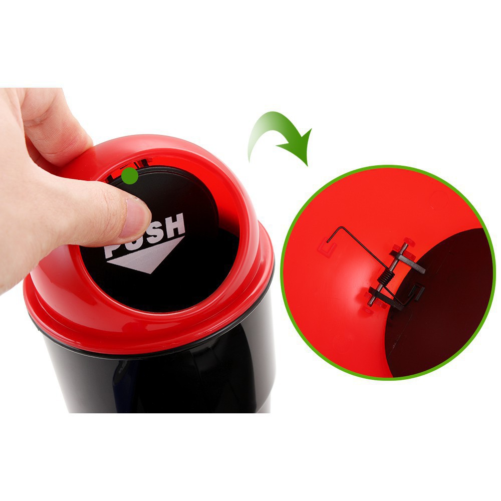 Thùng rác mini thiết kế nắp tự động cho xe hơi tiện dụng